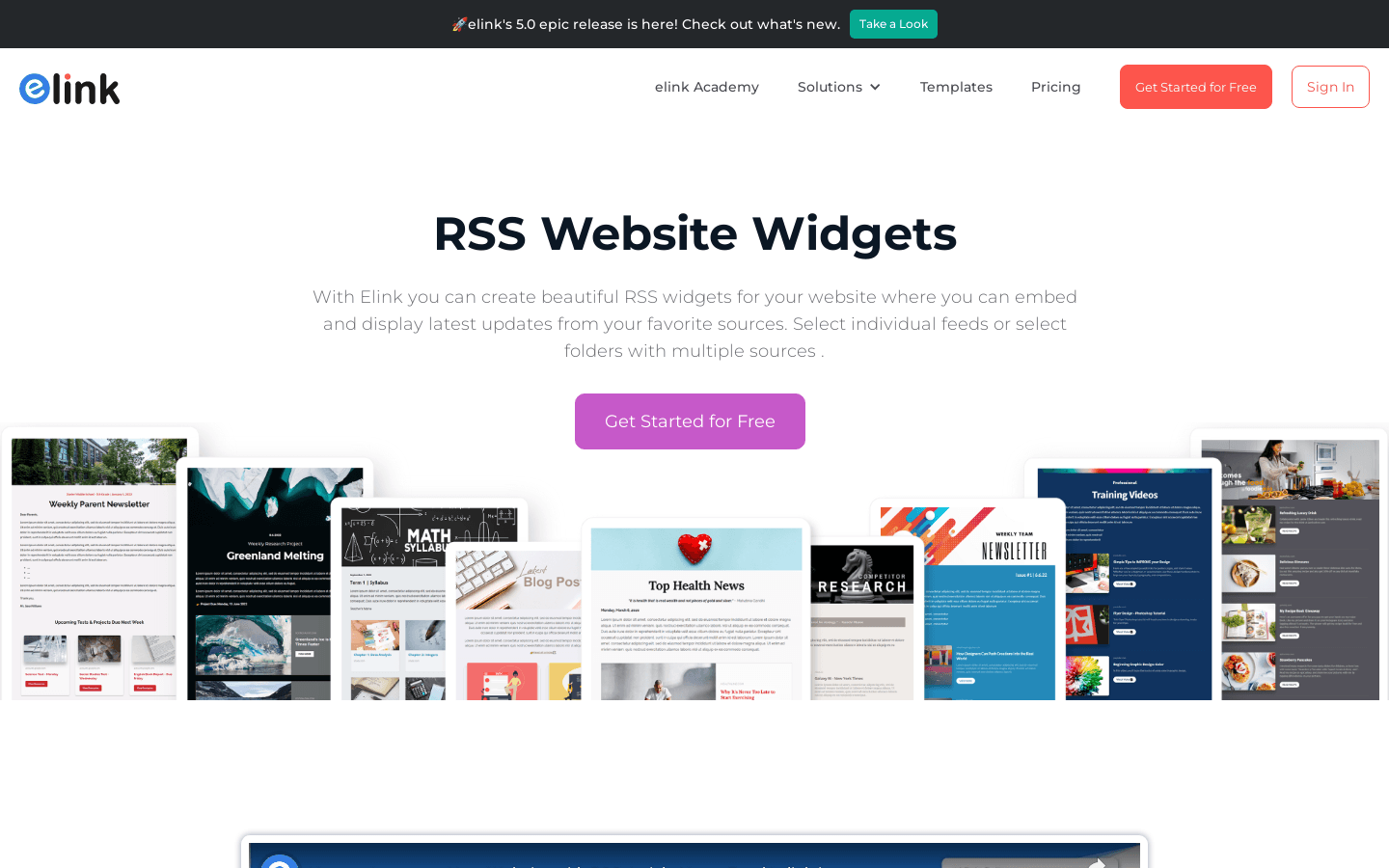 RSS Website Widgets preview