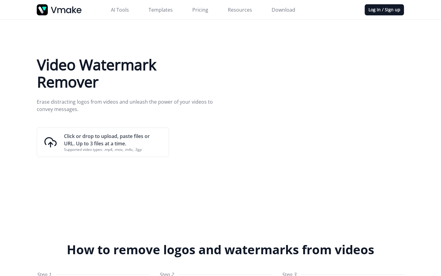 Video Watermark Remover - Vmake preview