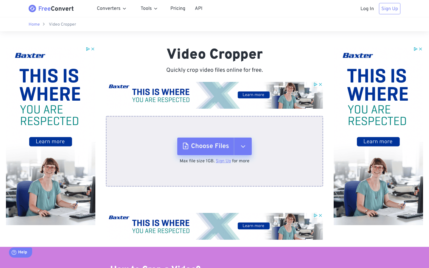 Video Cropper preview