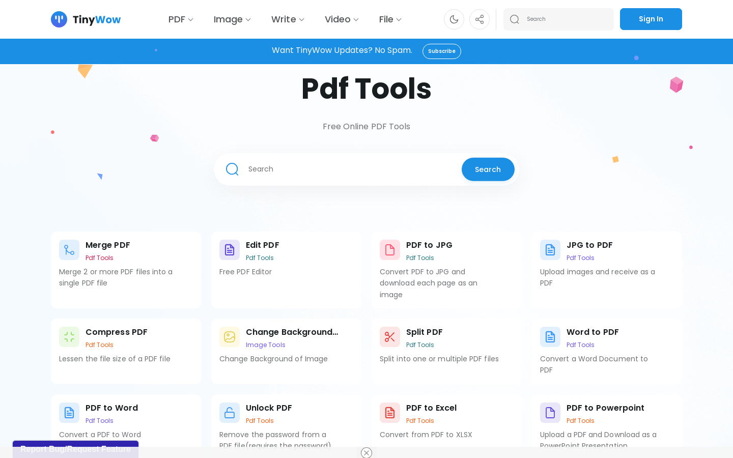 Pdf Tools by TinyWow preview