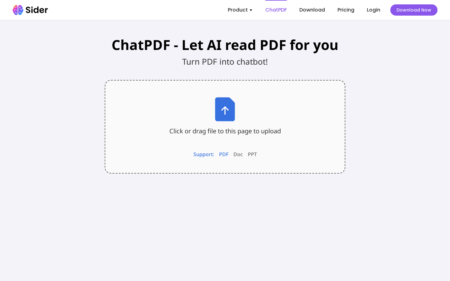 ChatPDF by Sider preview