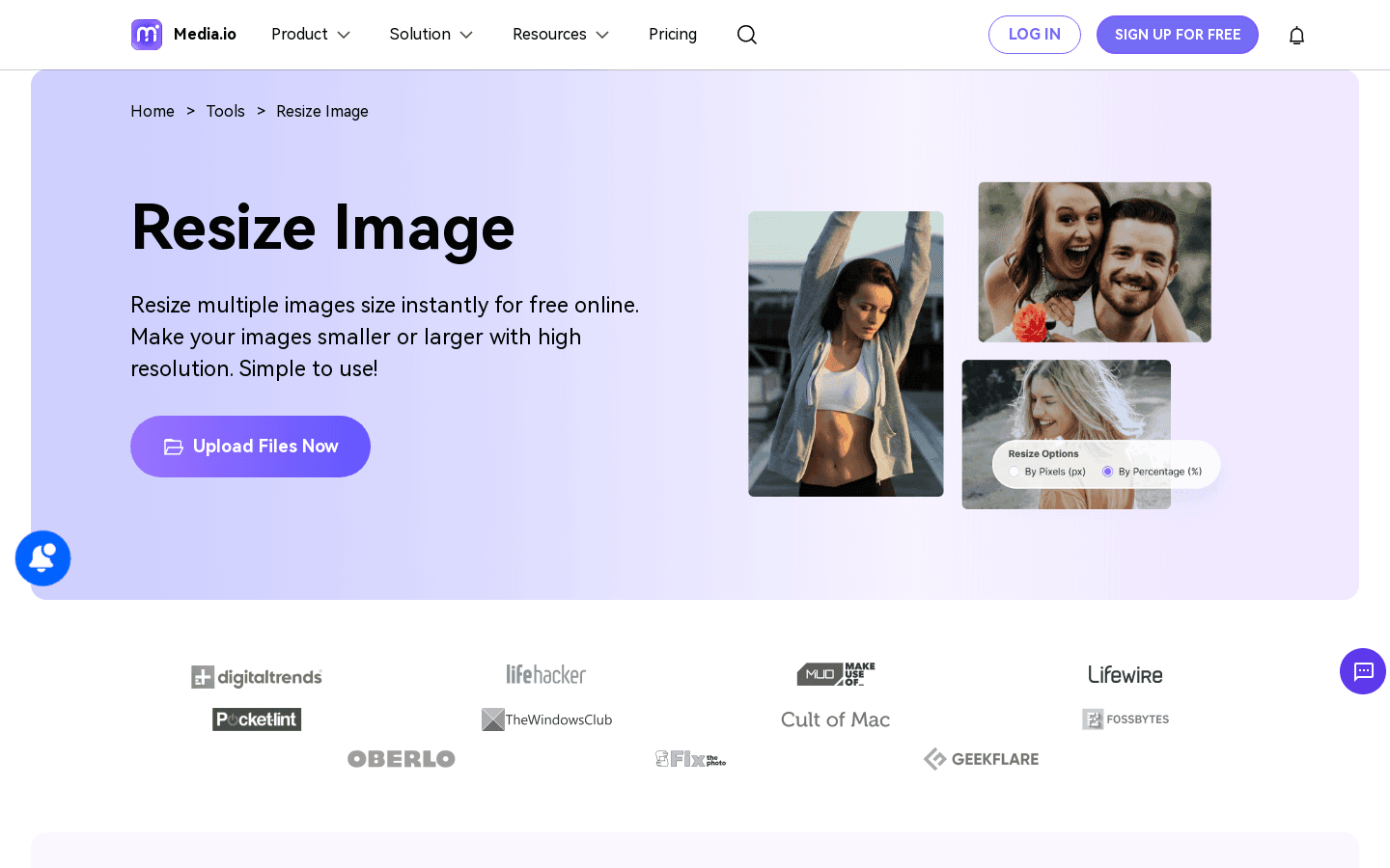 Resize Image preview