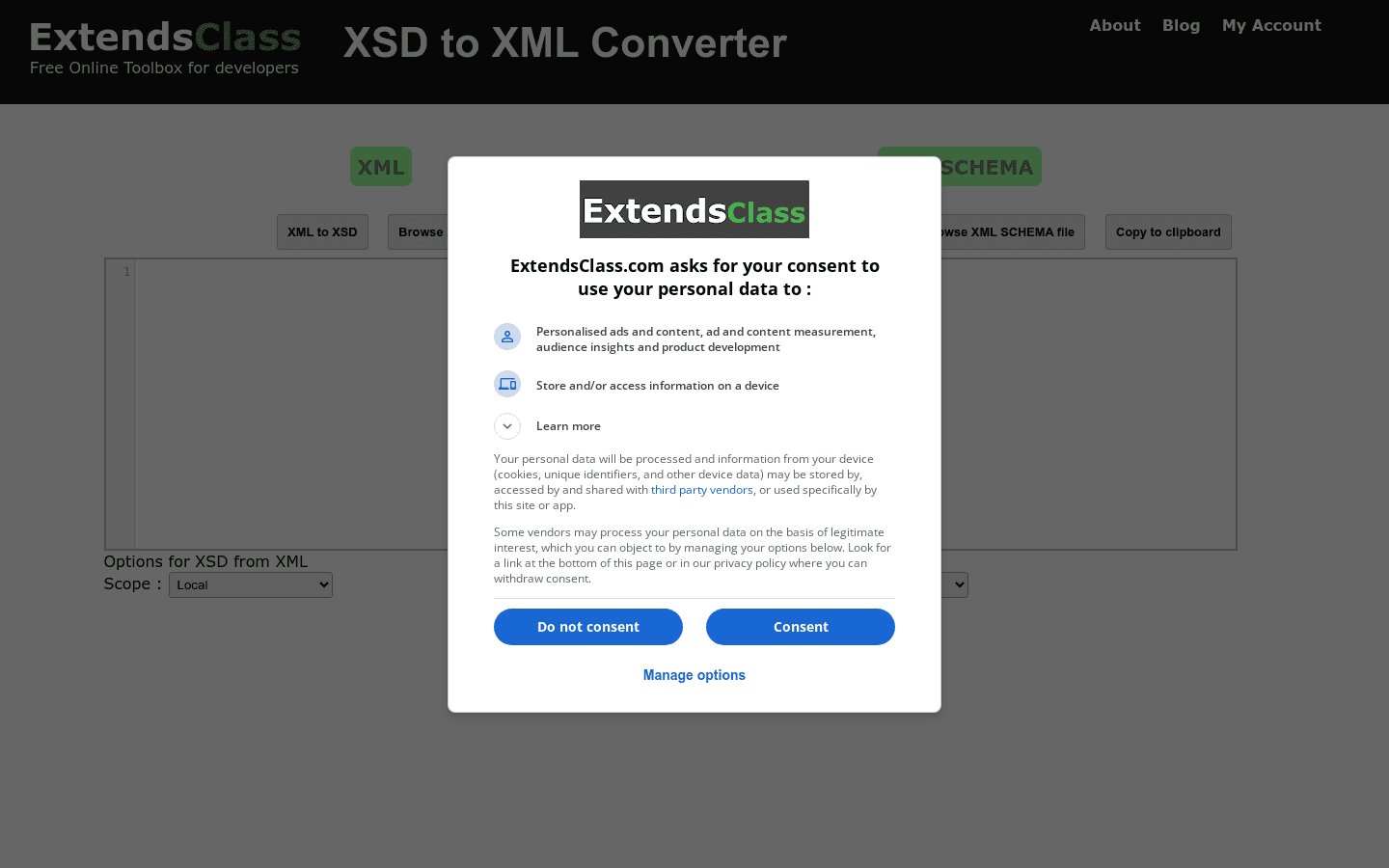 XSD Validator and Generator preview