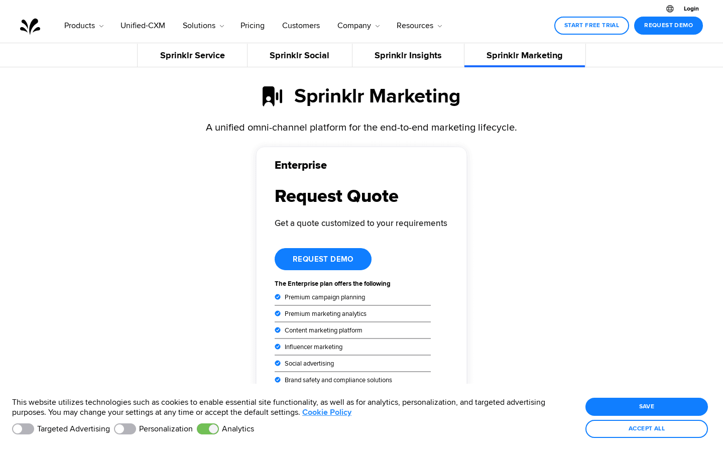 Sprinklr Marketing preview
