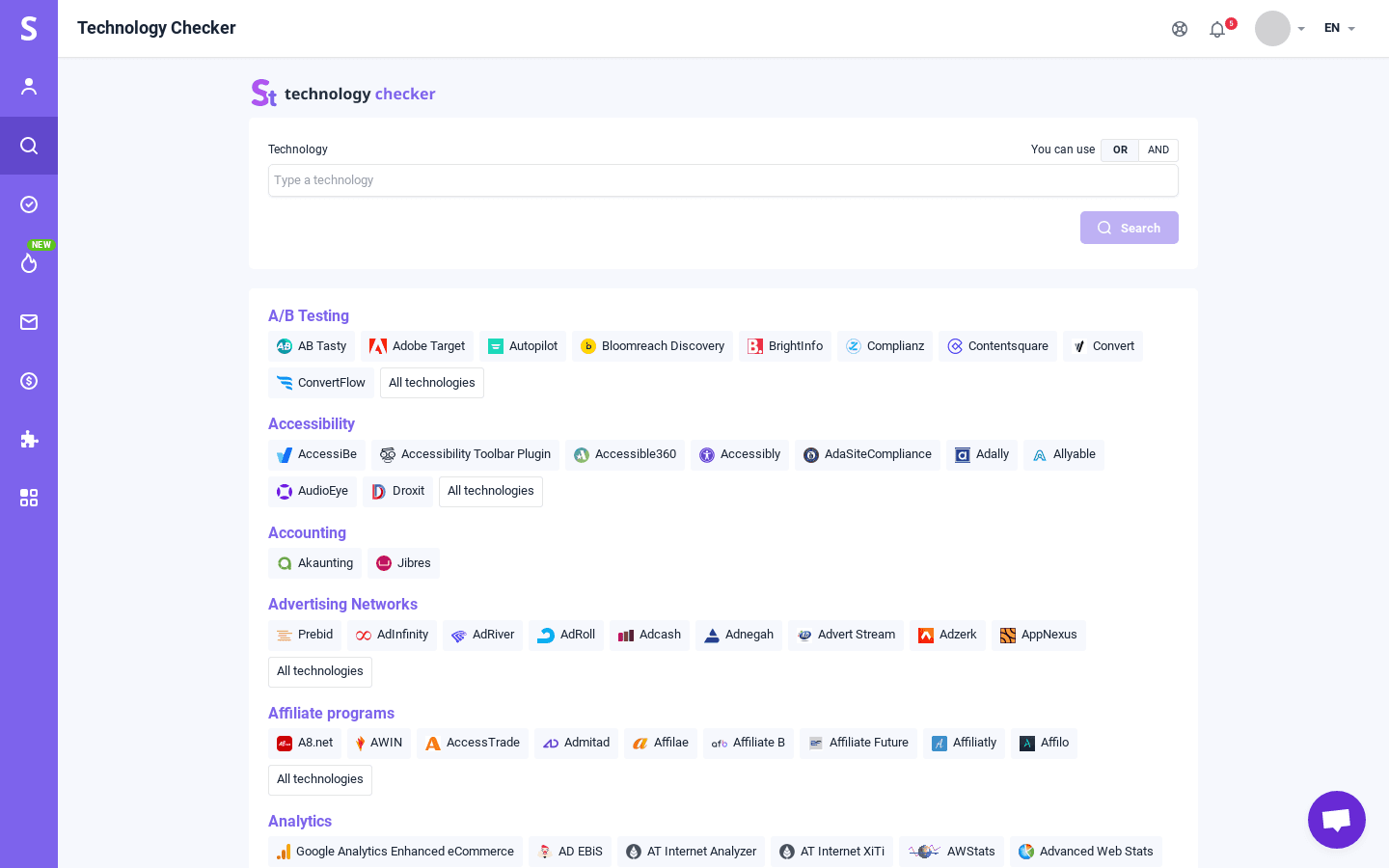 St. Technology Checker preview