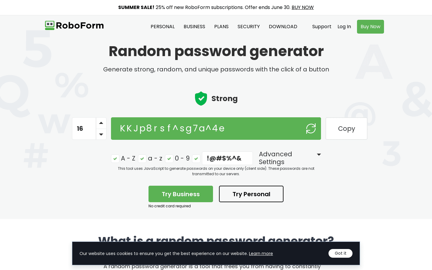 Random Password Generator preview