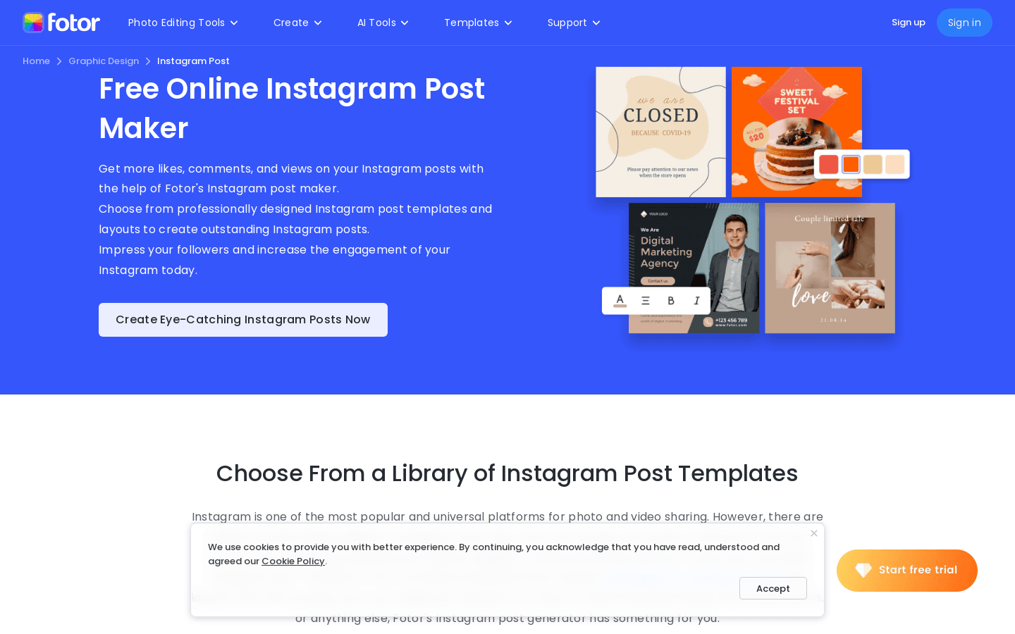 Instagram Post Maker preview