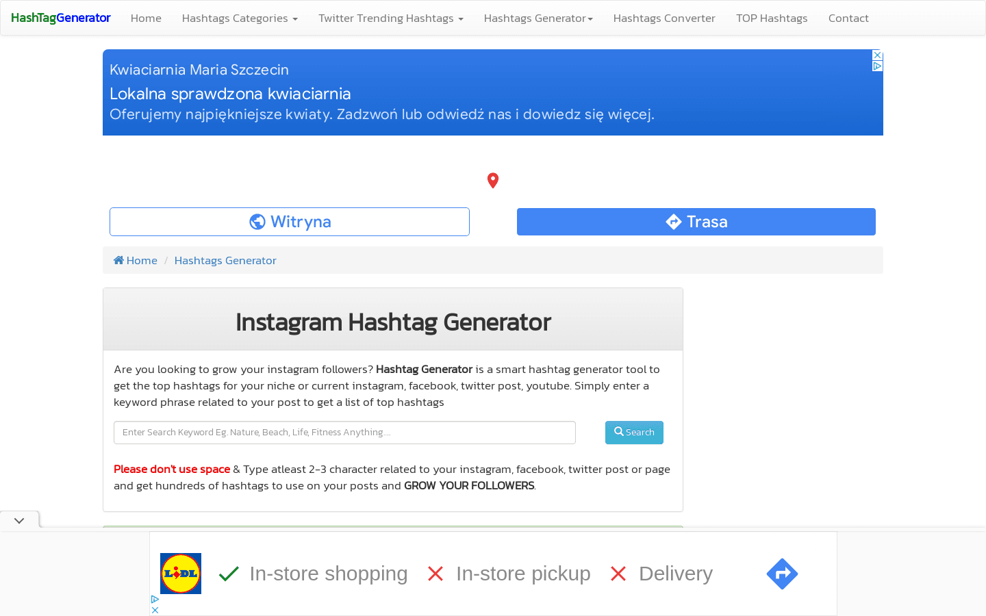 IInstagram Hashtag Generator preview