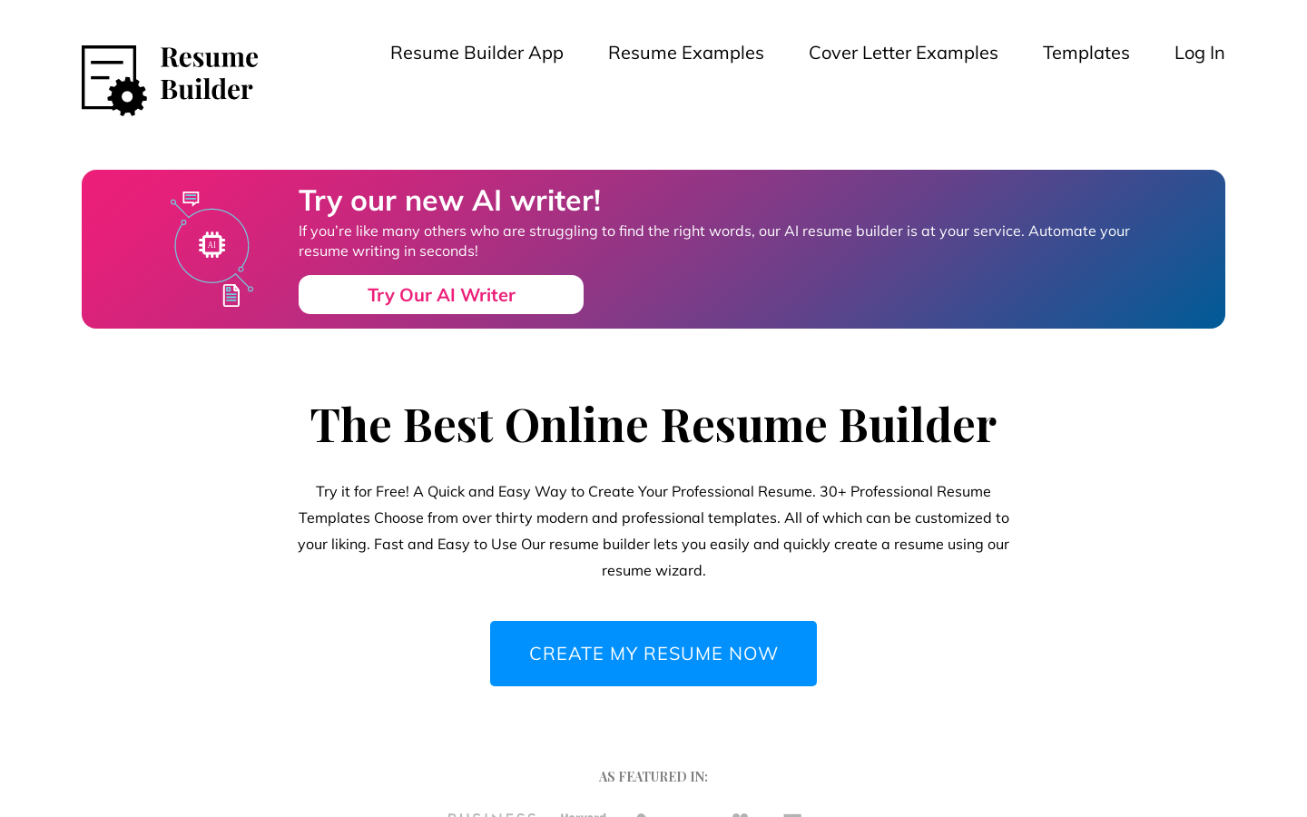 Resumebuilder.com preview
