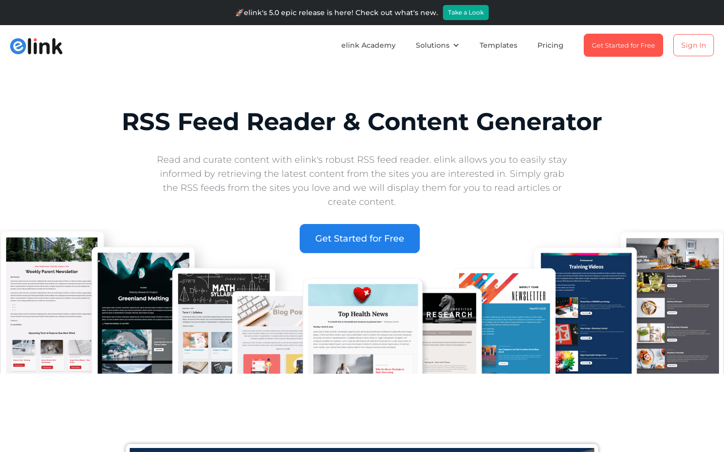 RSS Feed Reader & Content Generator preview