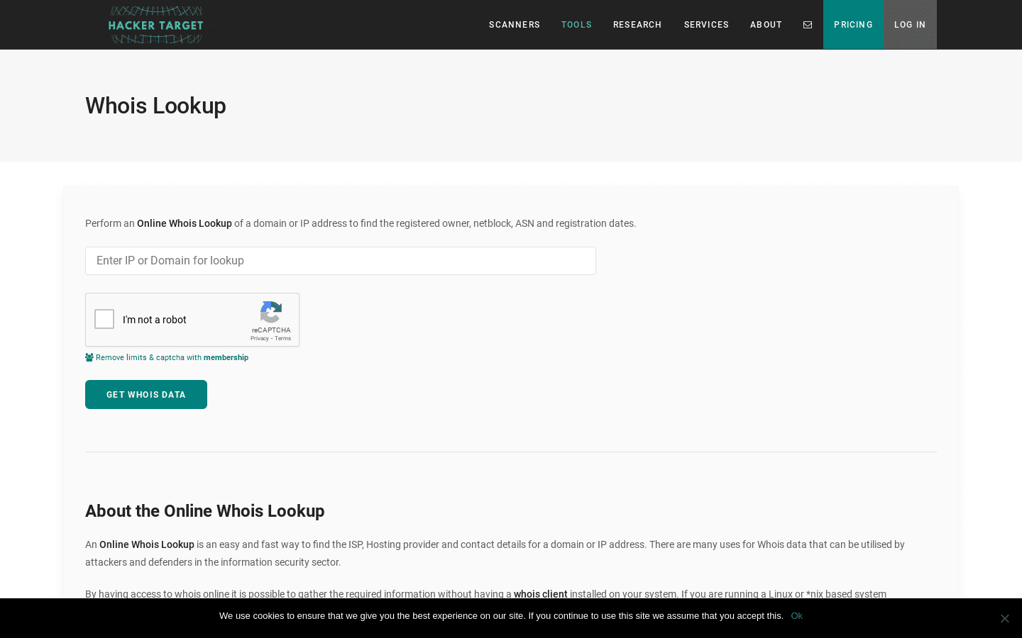 Whois Lookup preview