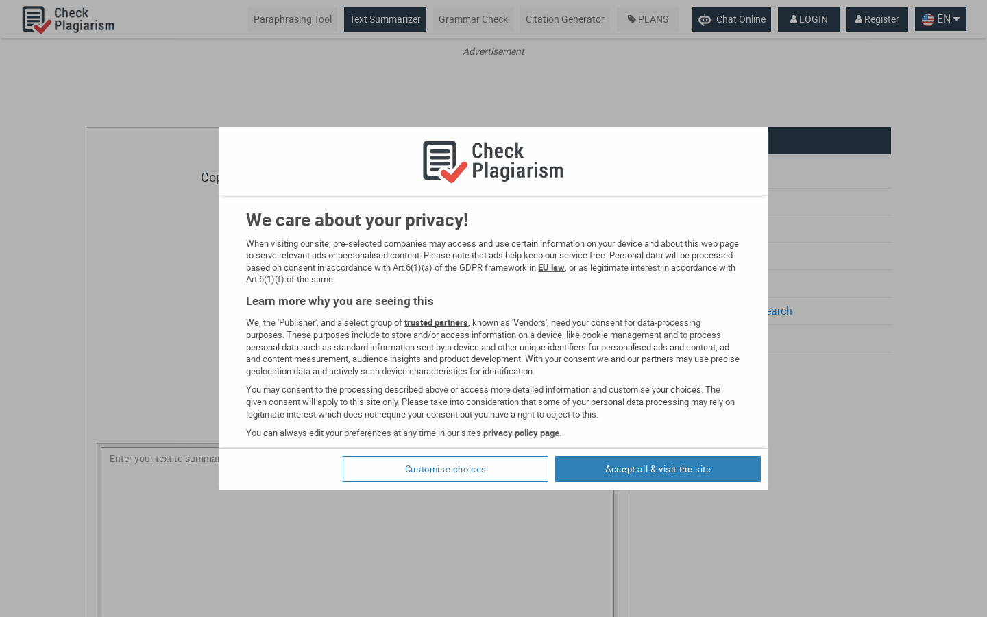 TEXT SUMMARIZER preview