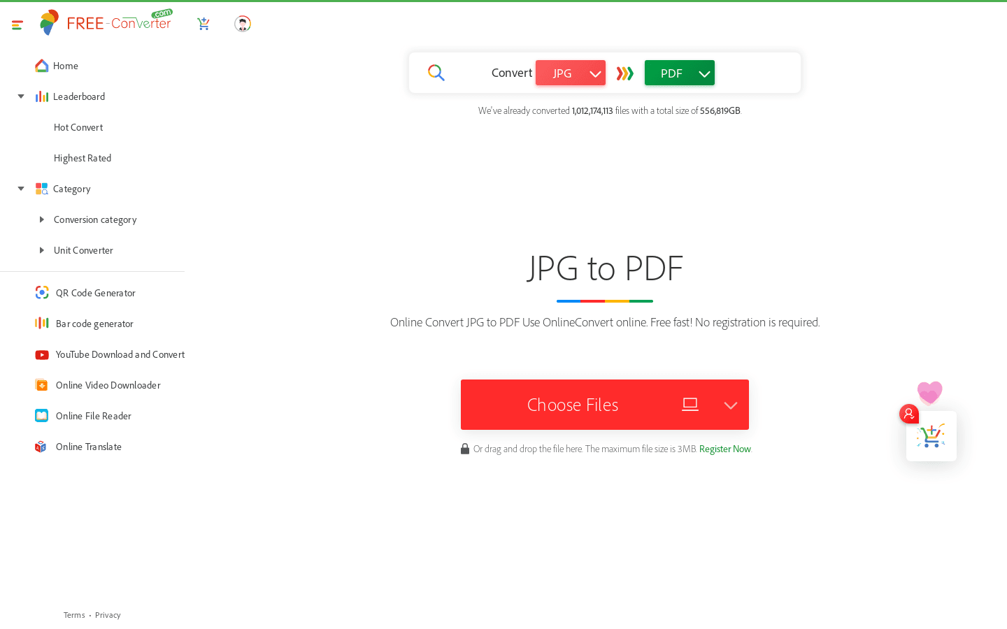 JPG to PDF preview