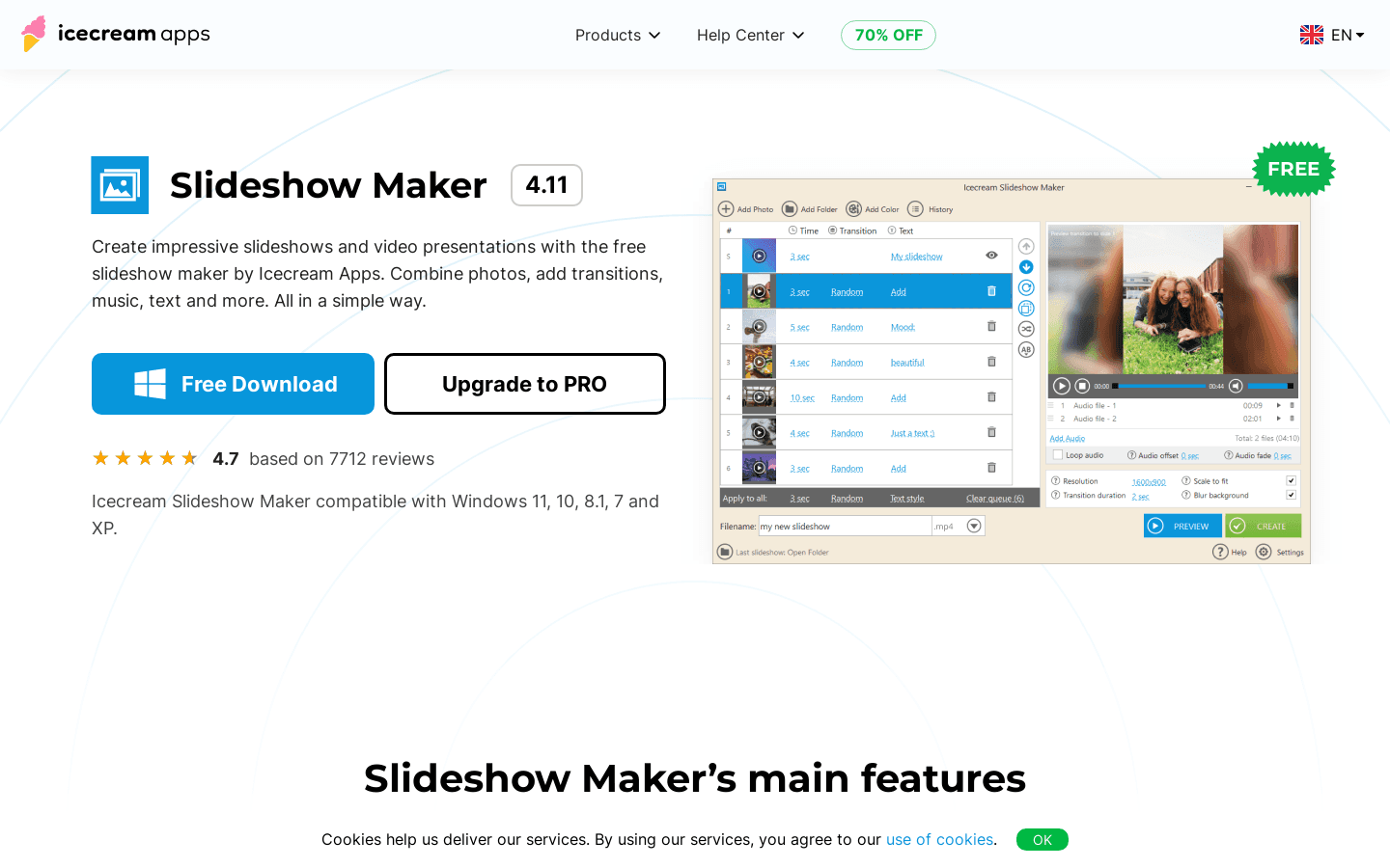 Slideshow maker preview