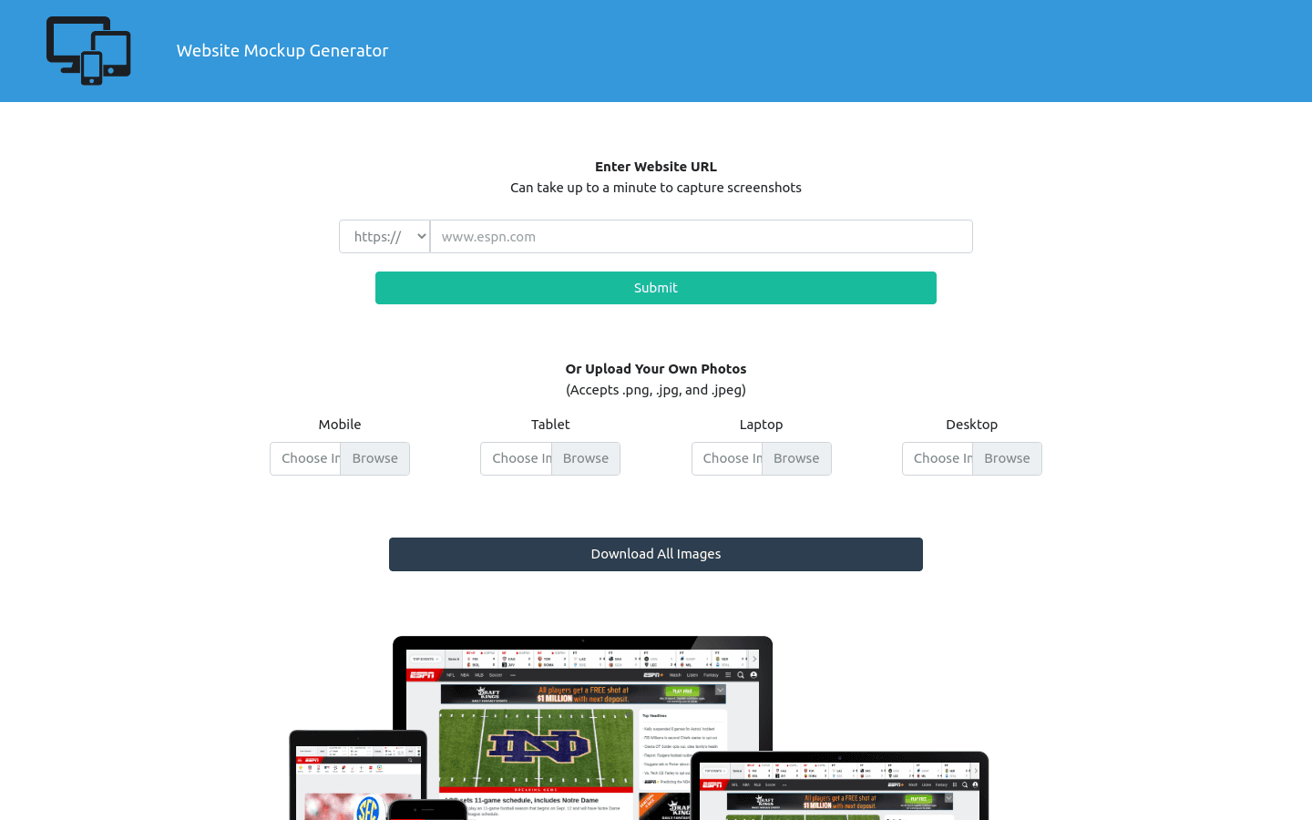 Website Mockup Generator preview