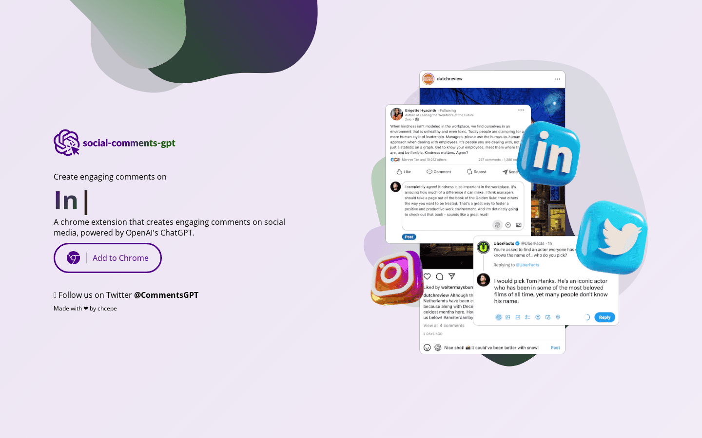 Social Comments GPT preview