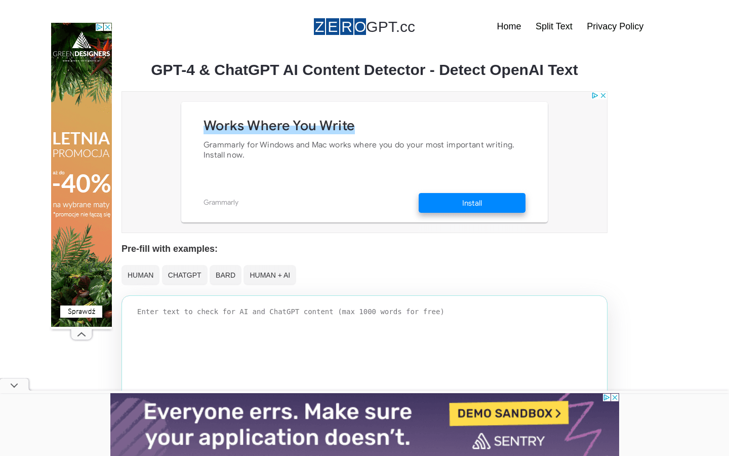 ZeroGPT preview