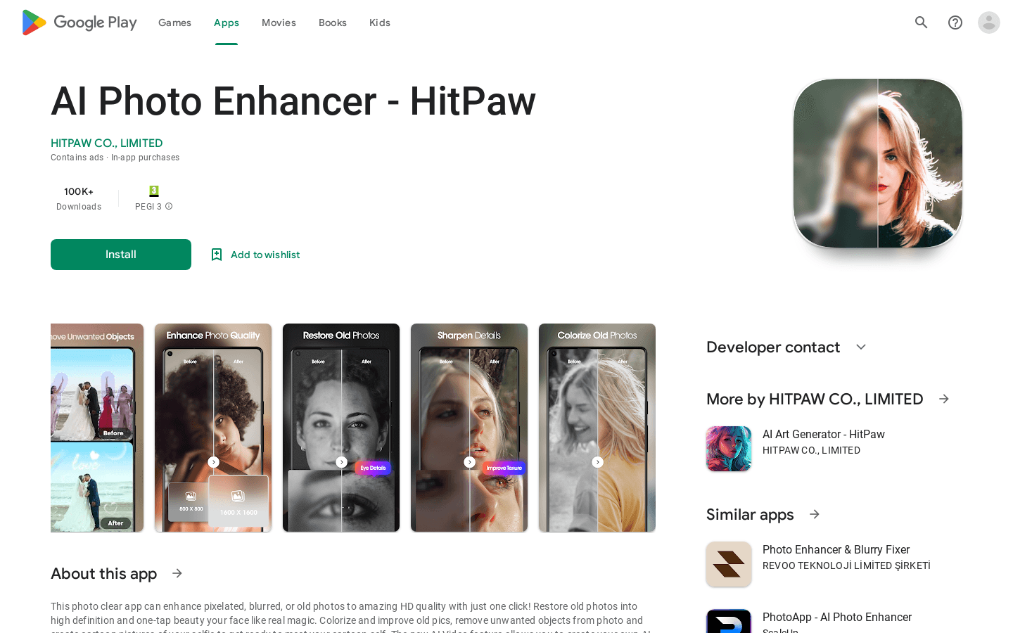 AI Photo Enhancer - HitPaw preview