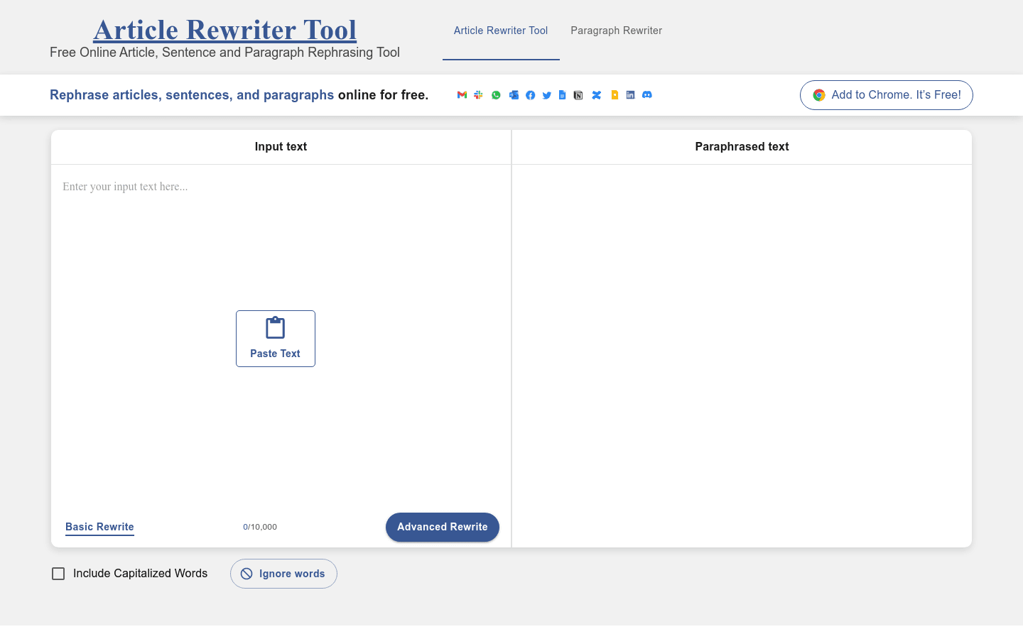 Article Rewriter Tool preview