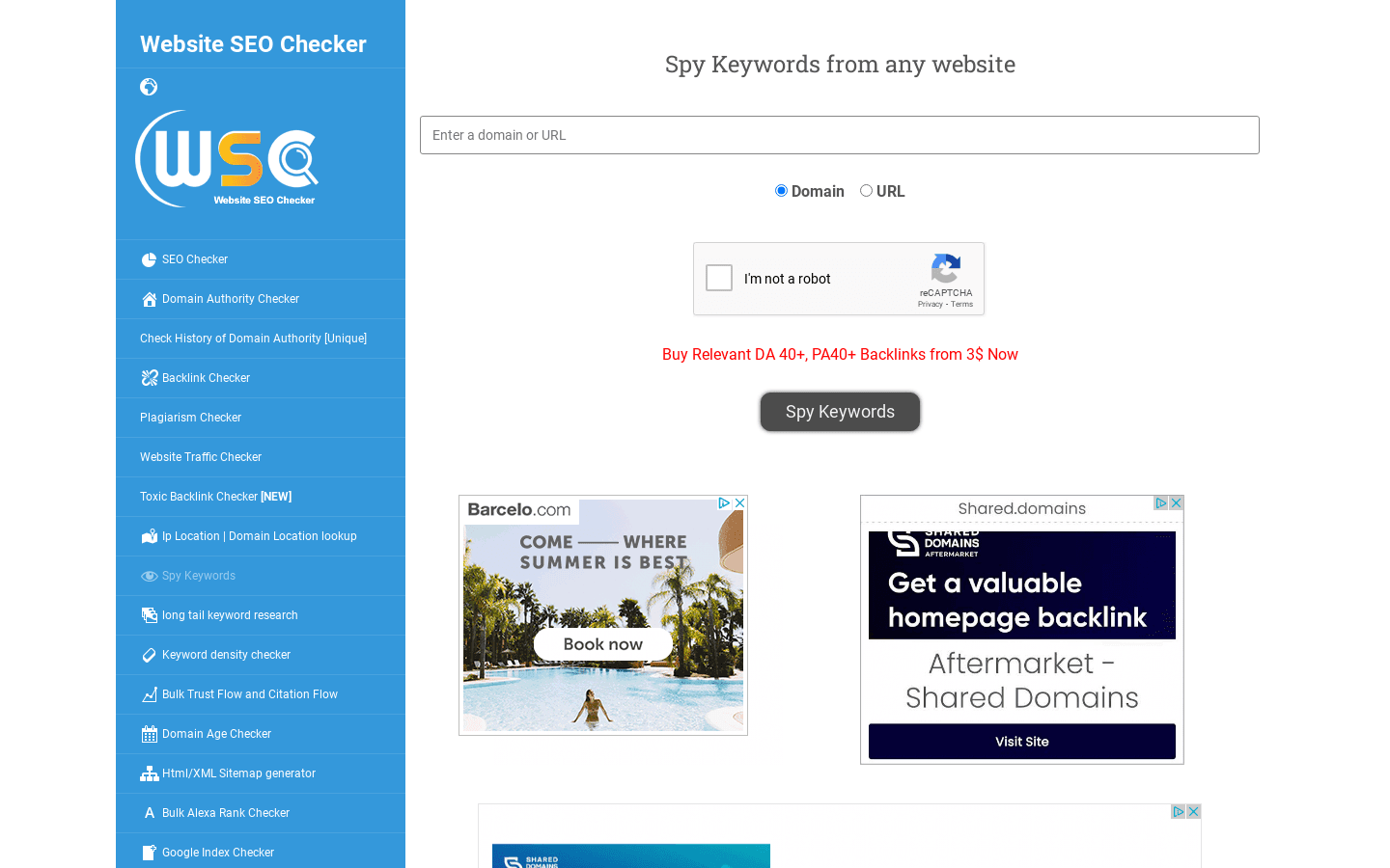 Spy Keywords from any website preview