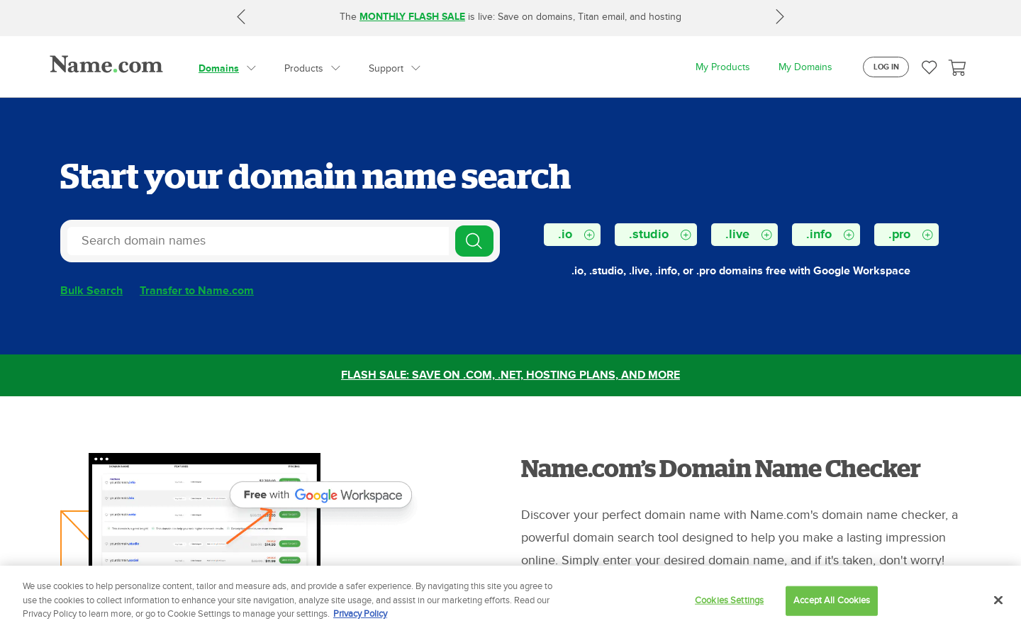 Domain name Availability preview