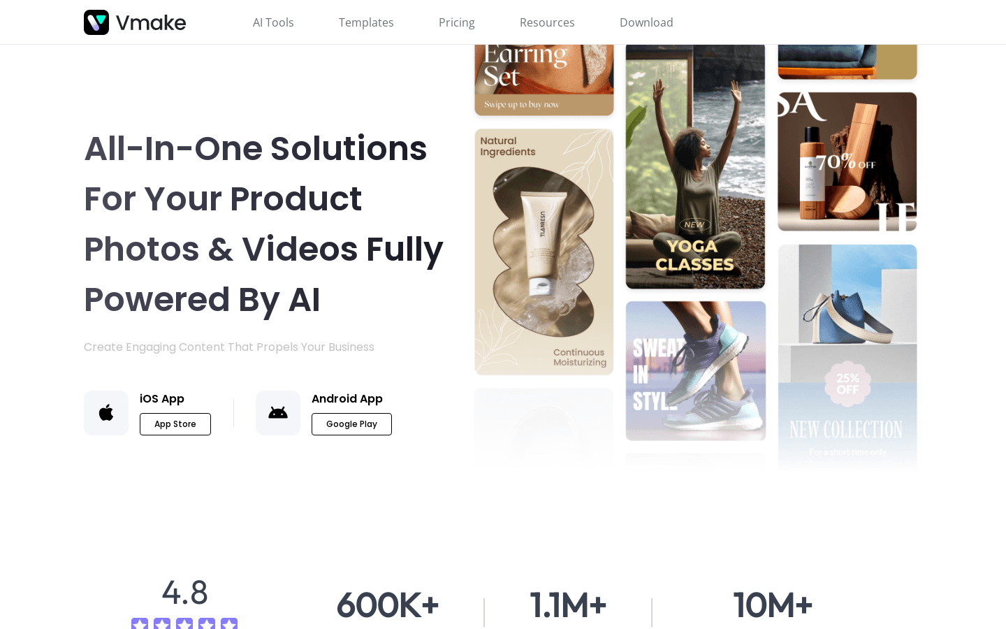 Vmake: AI Photo & Video Editor preview