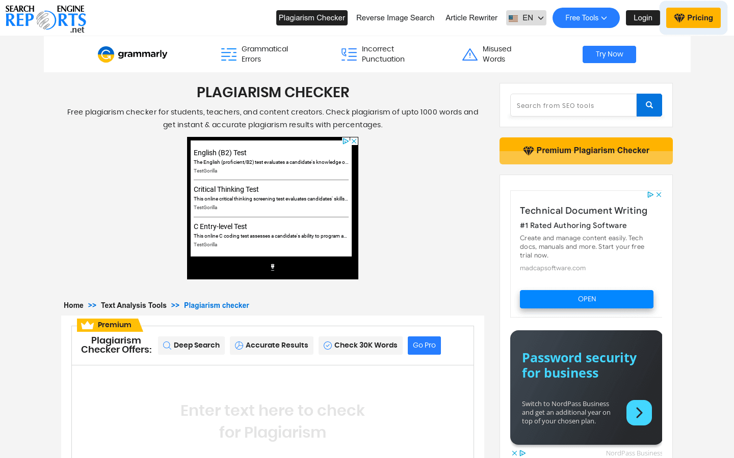 Plagiarism Checker preview