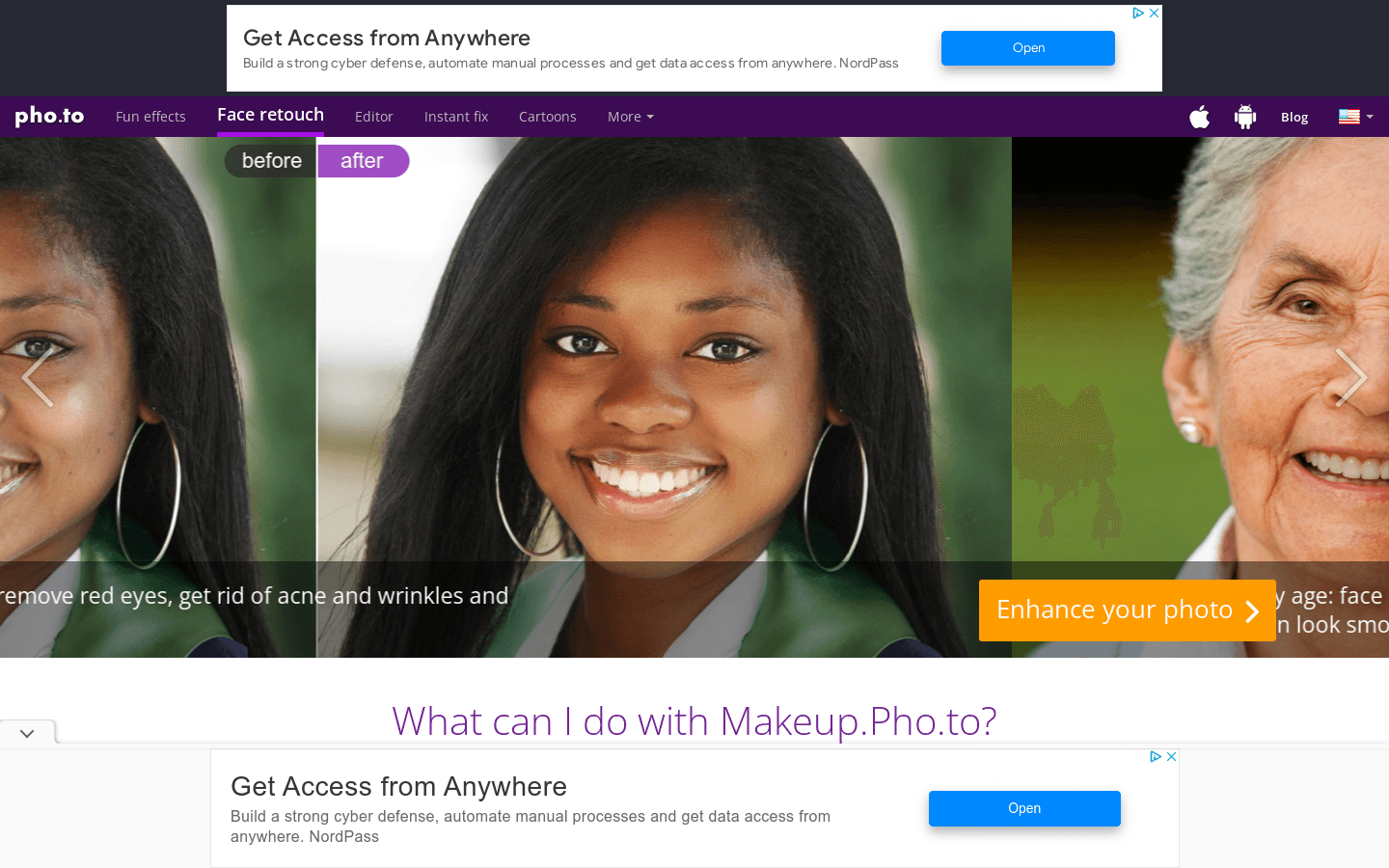 Retouch portrait photos preview