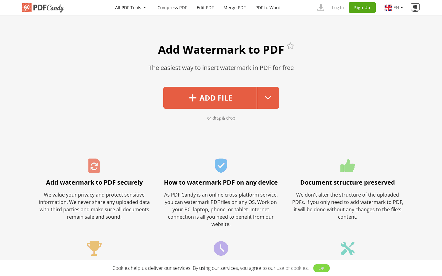 Add watermark to PDF preview