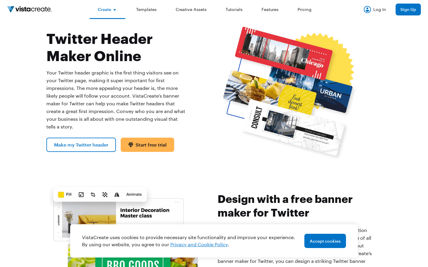 Twitter Header Maker preview