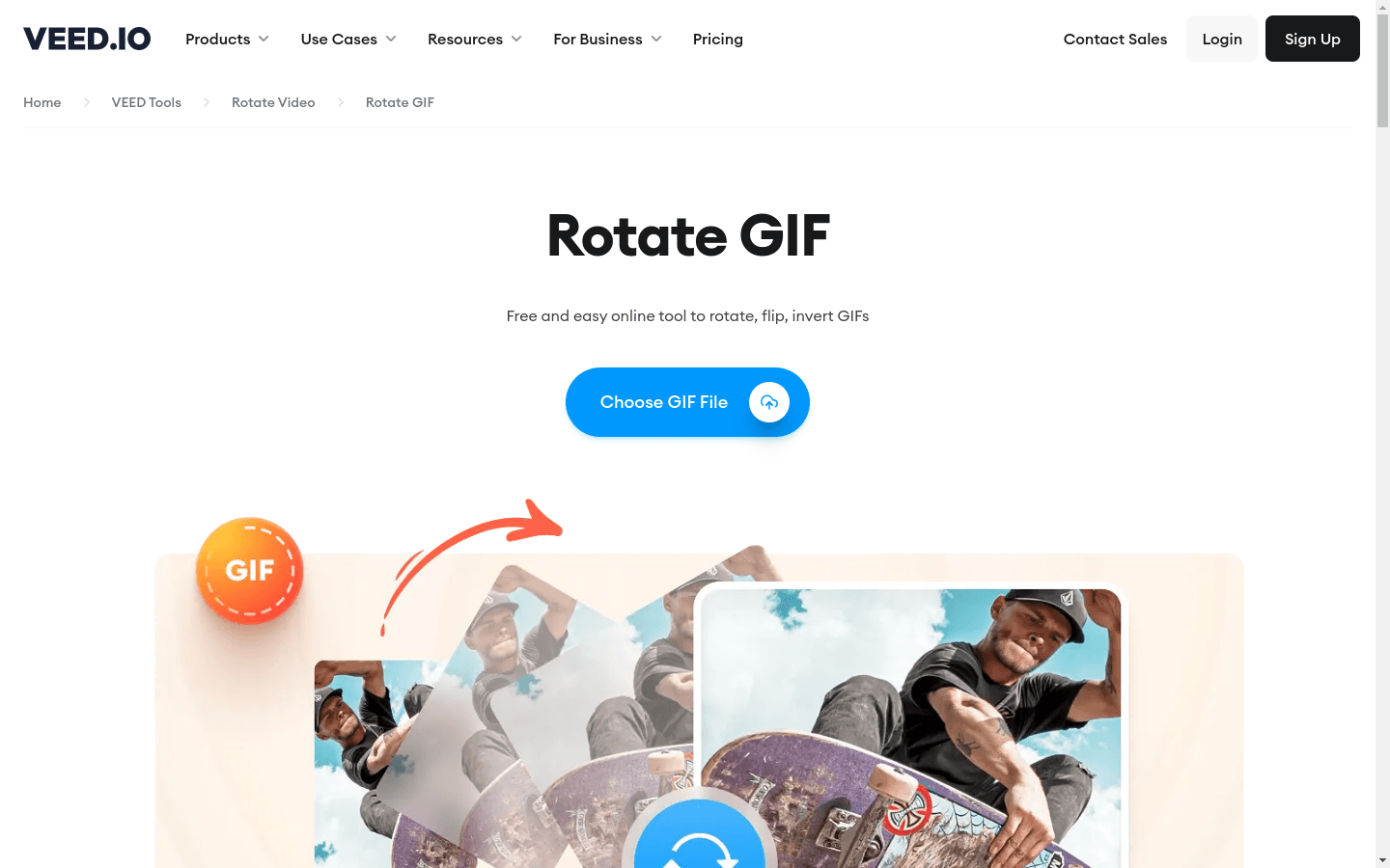 Rotate GIF preview