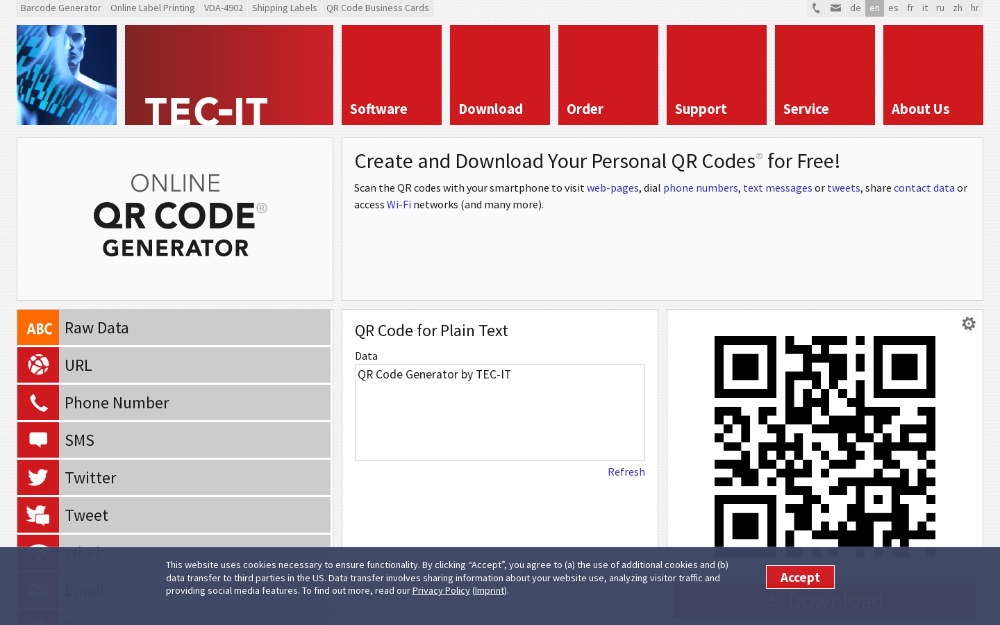 QR Code Generator preview