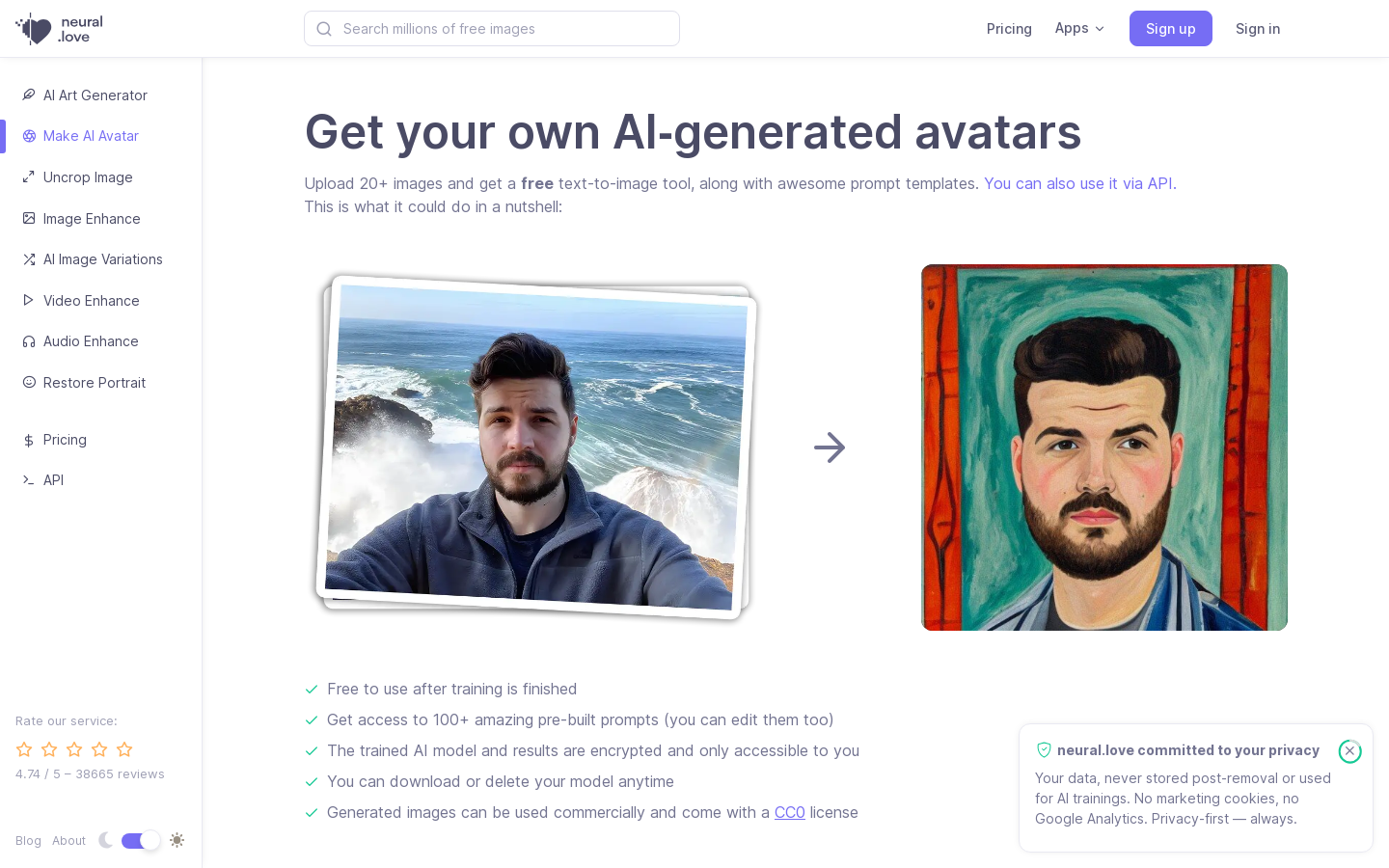 AI Avatar by neural.love preview