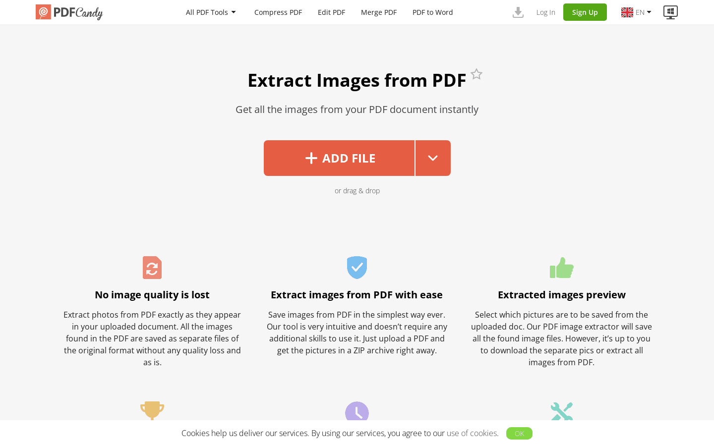 Extract images from PDF preview