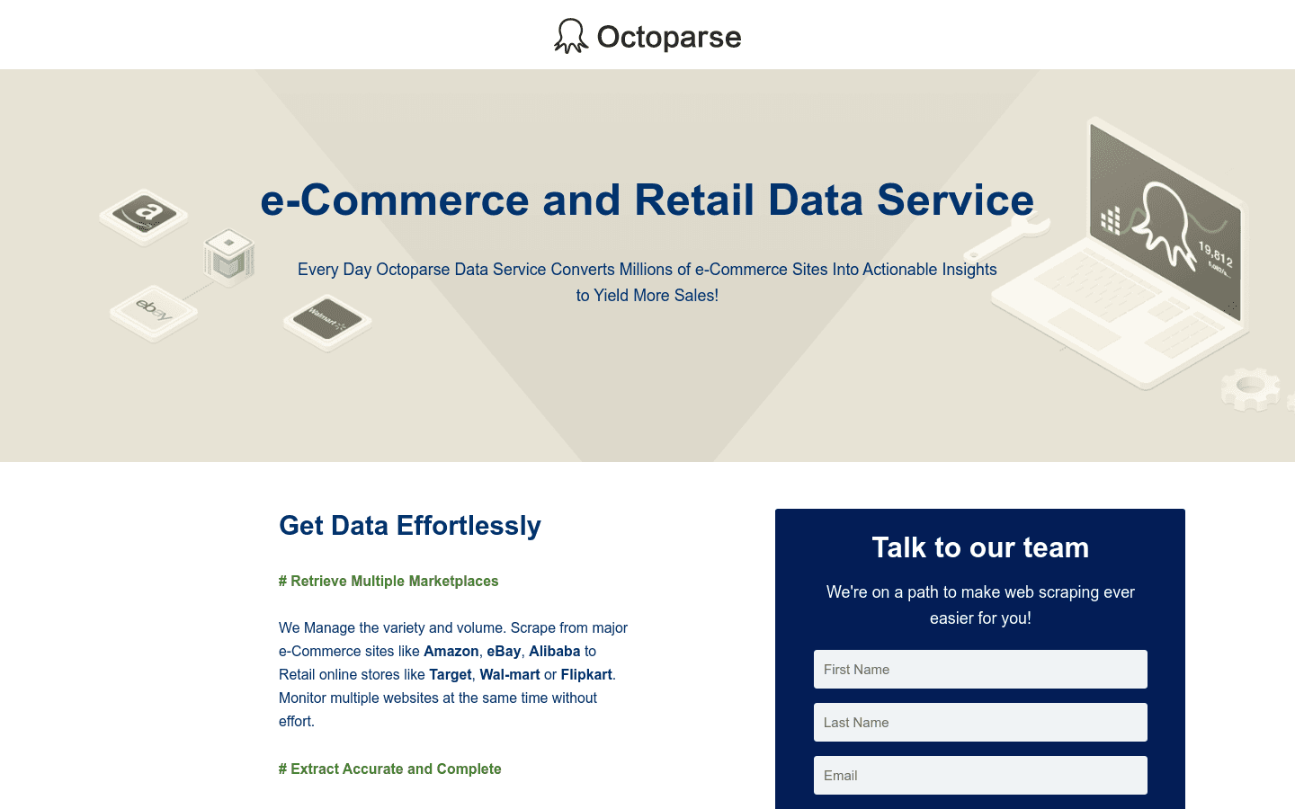 e-Commerce and Retail Data Service preview