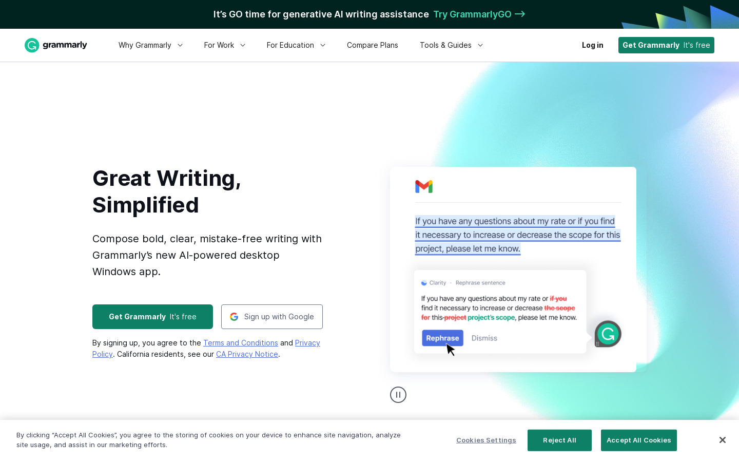 Grammarly preview