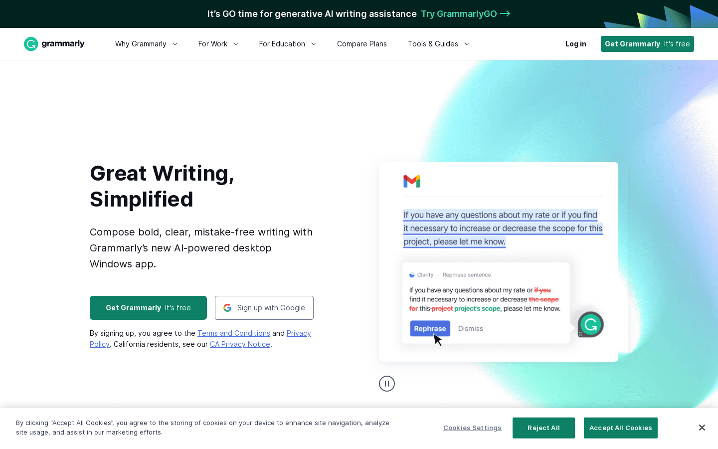 Grammarly preview