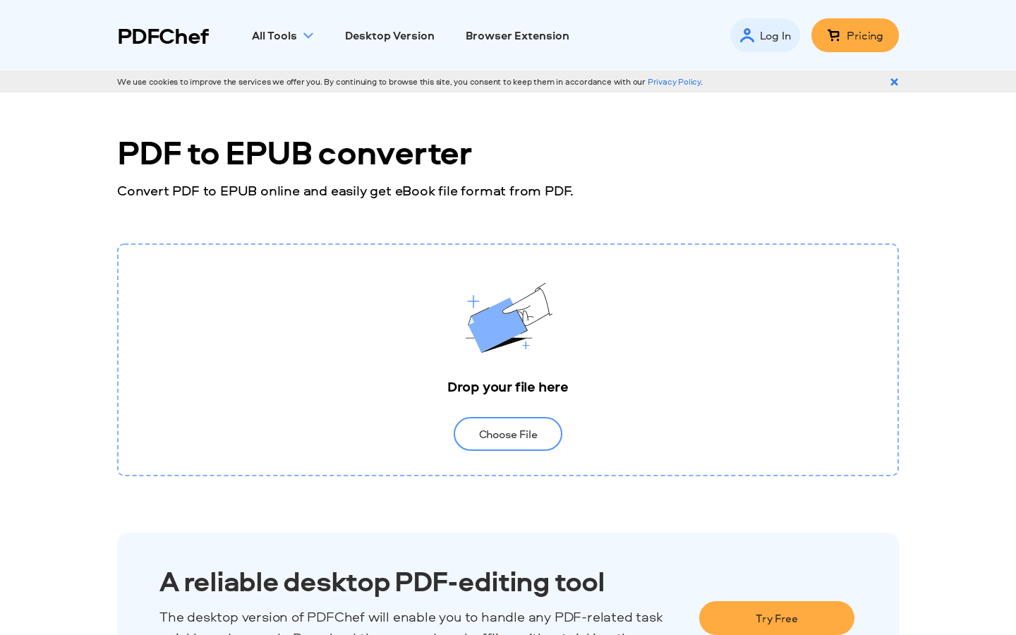 Convert PDF to EPUB preview