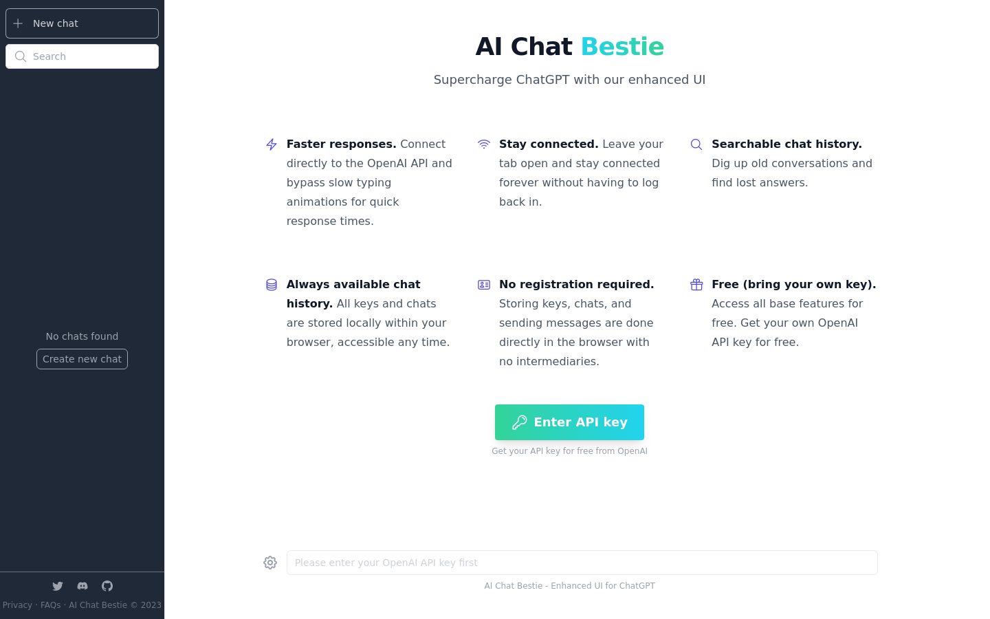 AI Chat Bestie preview