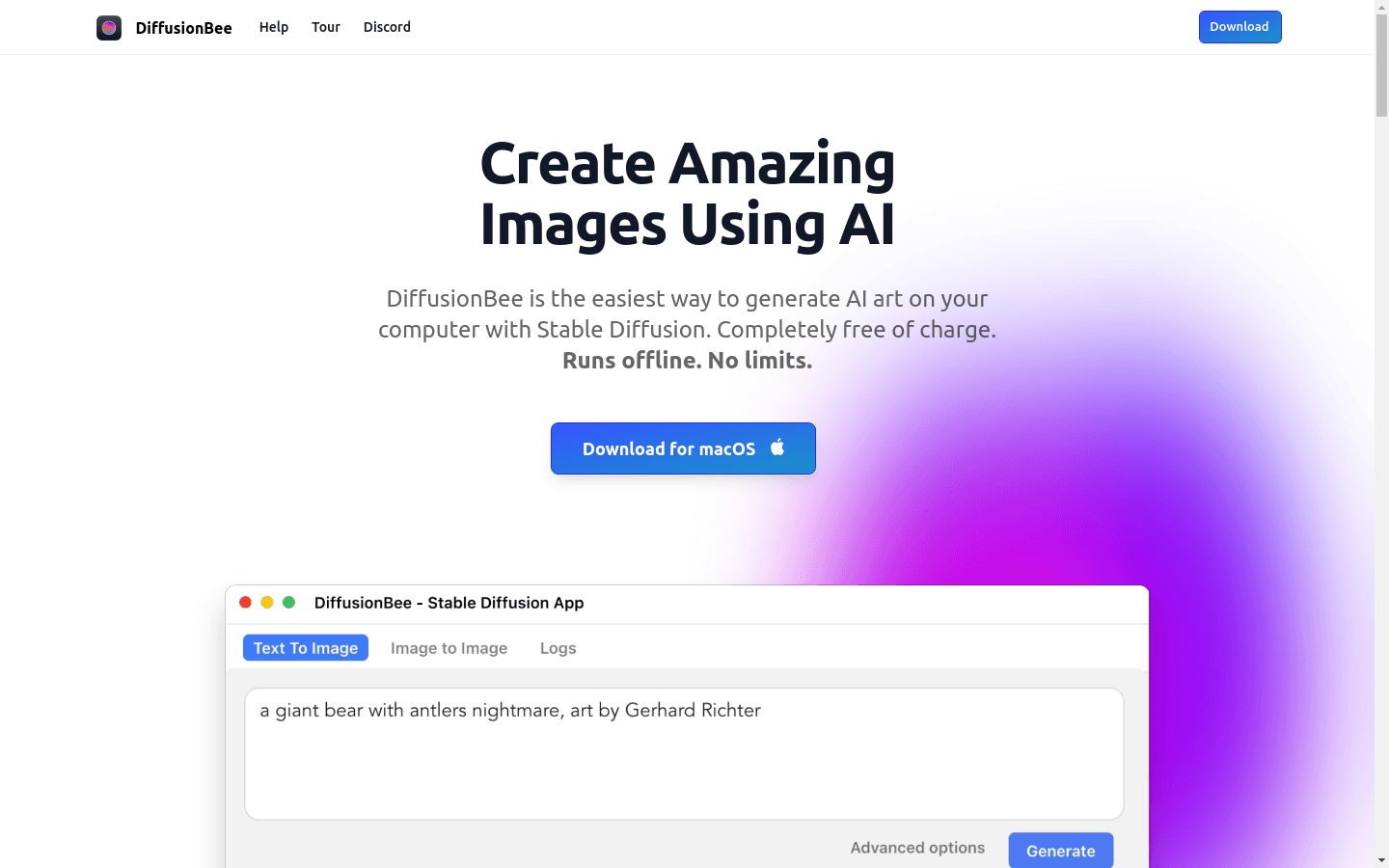 DiffusionBee preview