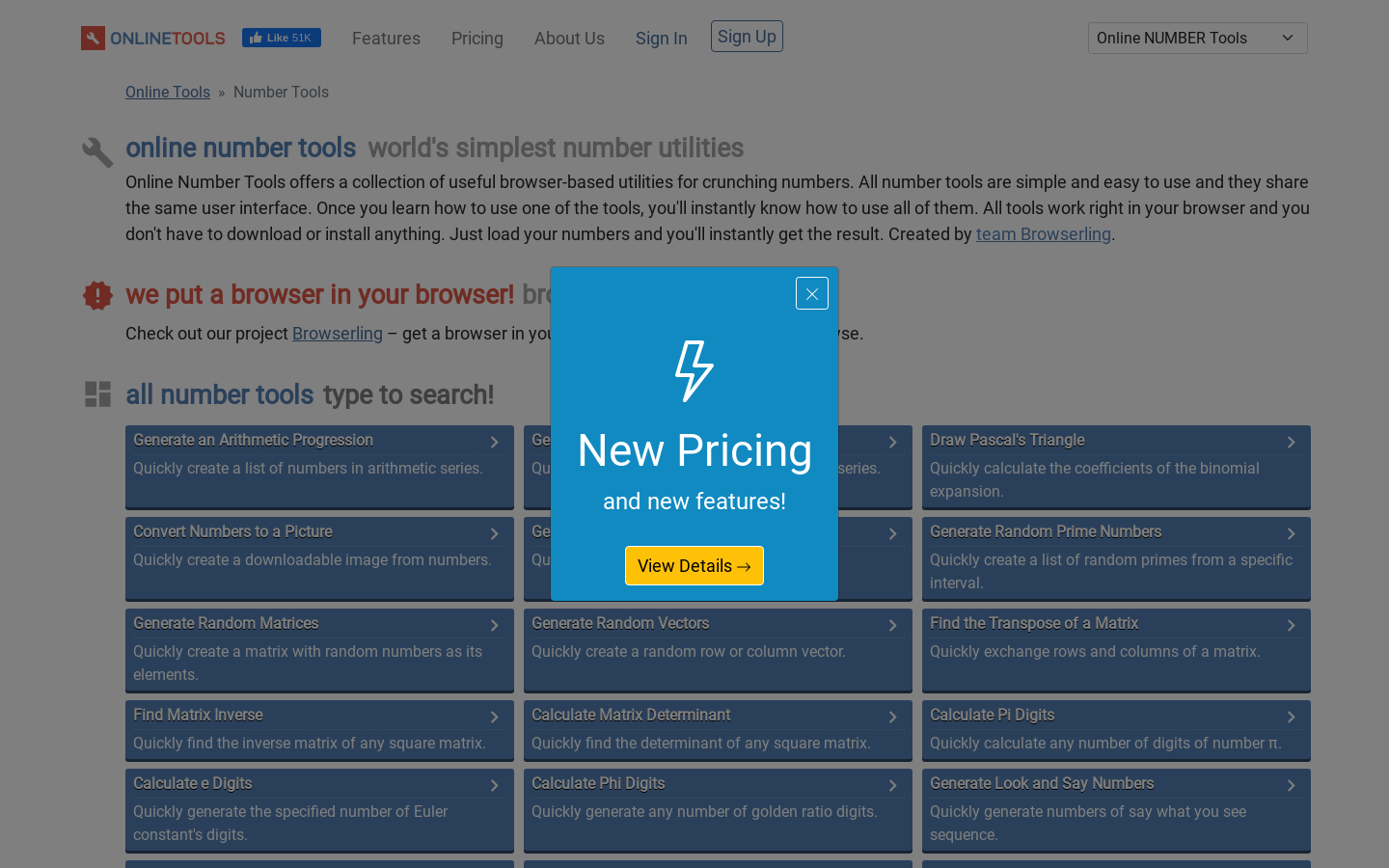 Online Number Tools preview