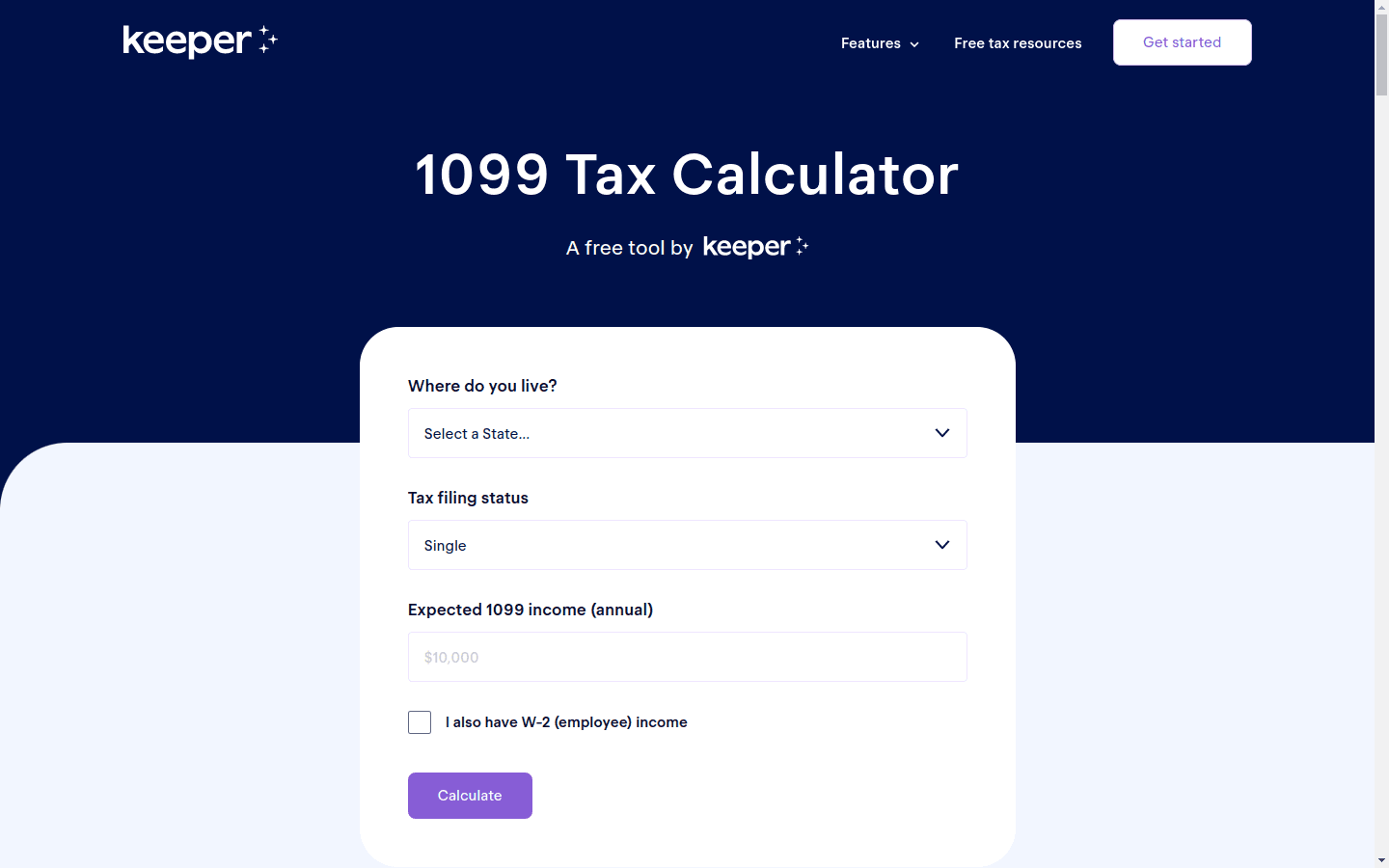 1099 Tax Calculator preview