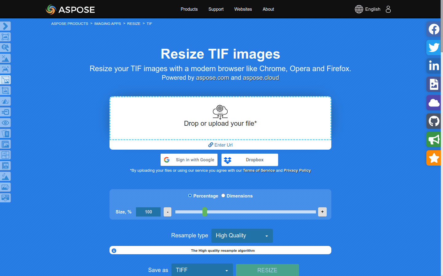 Resize TIF Images preview