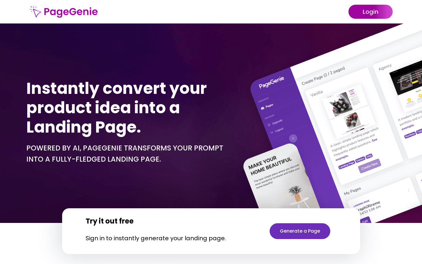 PageGenie preview