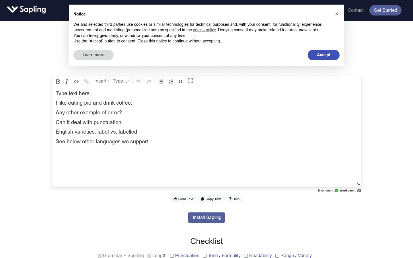 Grammar Checker preview
