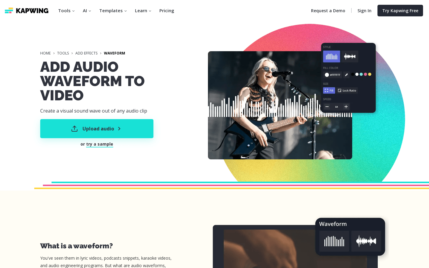 Add Waveform to Video preview
